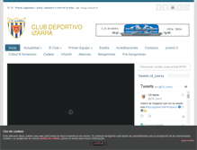 Tablet Screenshot of clubdeportivoizarra.es